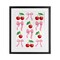 Stupell Industries Cherries & Bows Assortment Framed Print Under Glass, design by Marcus Prime